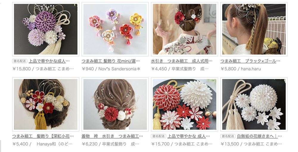 つまみ細工の画像